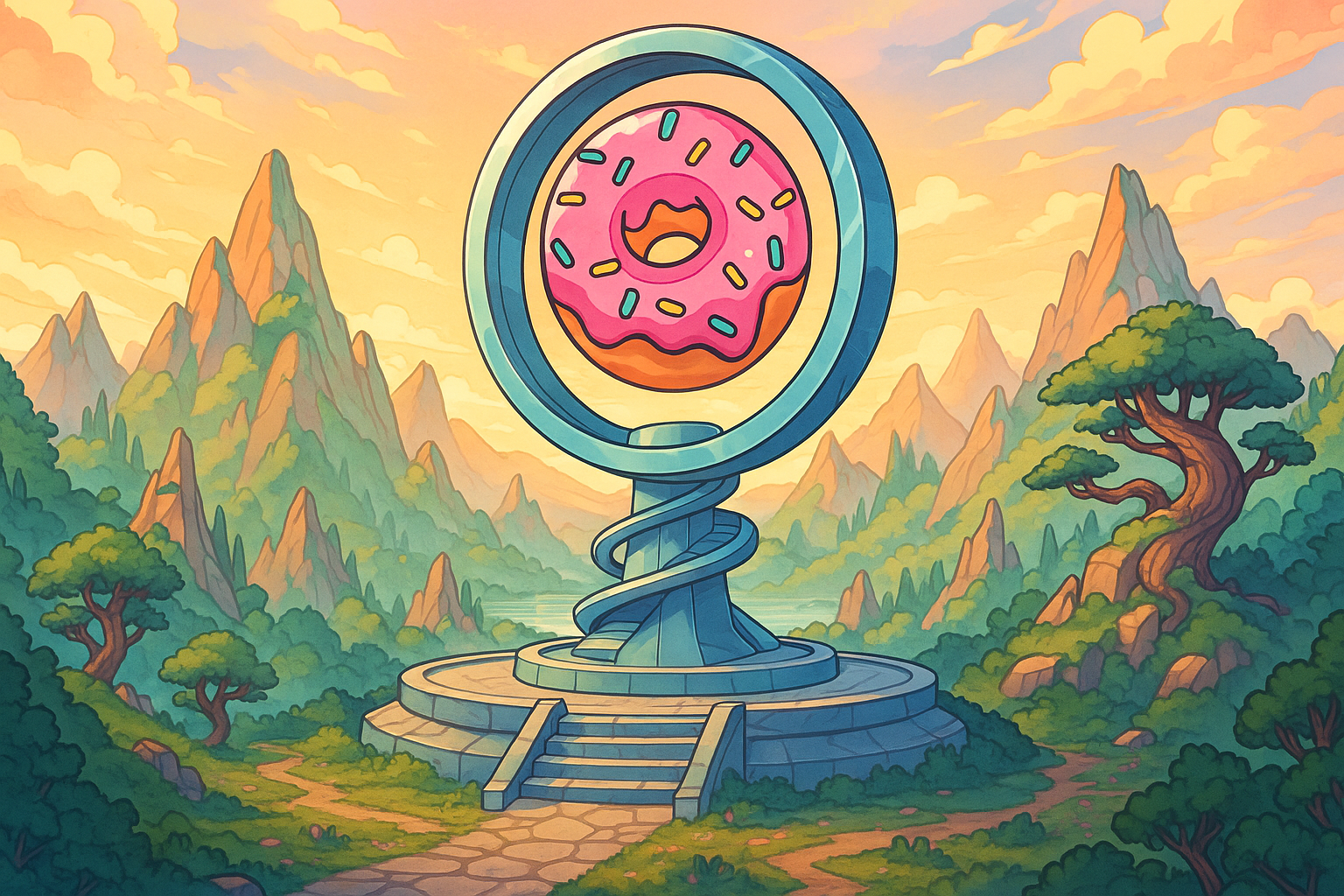 a donut monument